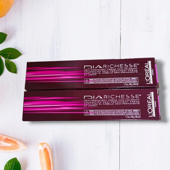 L'Oreal Professionnel DIARichesse 2 Tubes Ammonia-Free 6.8/6M Mocha Caramel - Picture 3 of 16